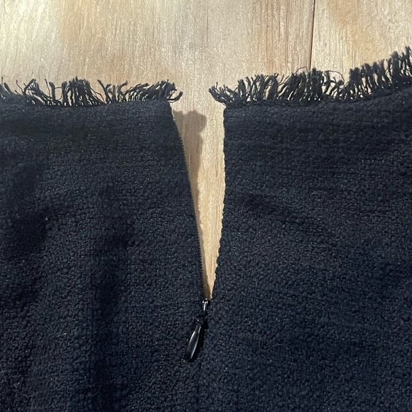 Karl Lagerfeld Paris tonal Tweed black Dress size 8 ruff edges @O - Picture 7 of 9